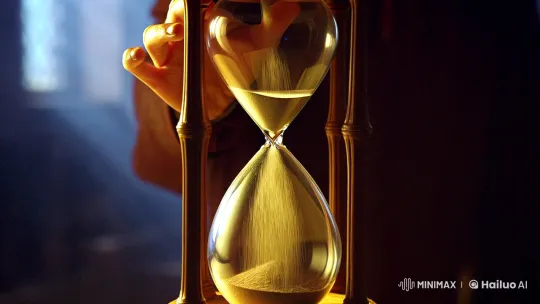 Time's Reverse Hourglass: A Surreal, Mesmerizing Scene – AI Generated Video | Hailuo AI