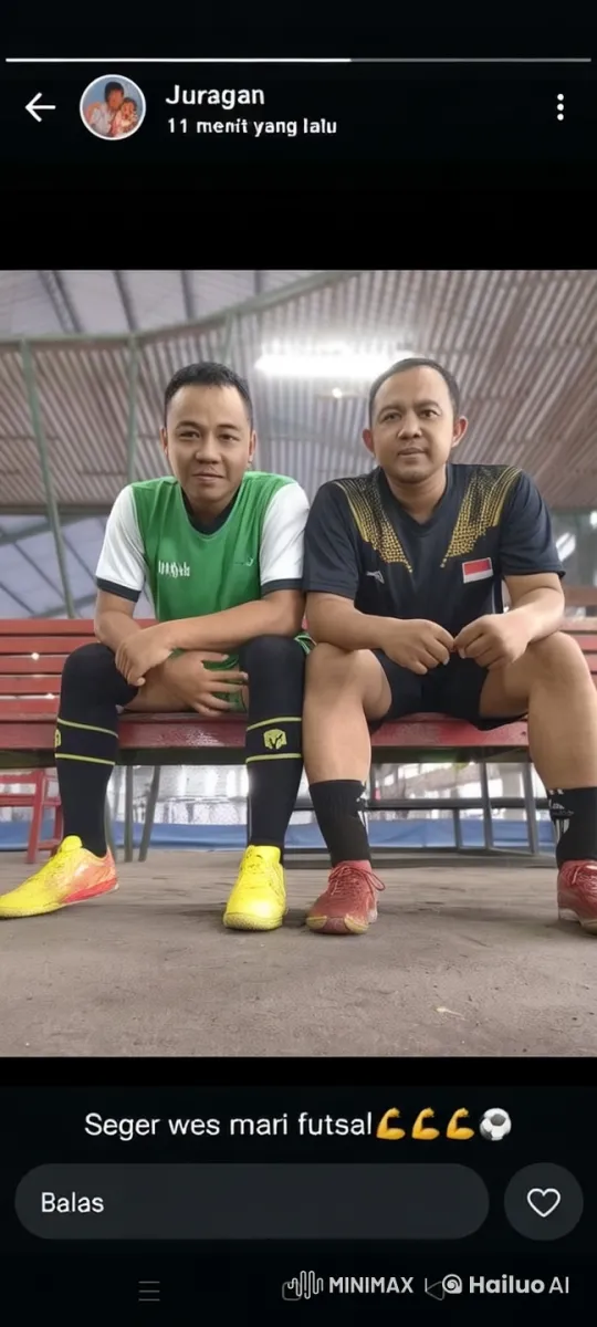 Futsal Players Perform Dynamic Kung Fu on Bench – AI Generated Video | Hailuo AI