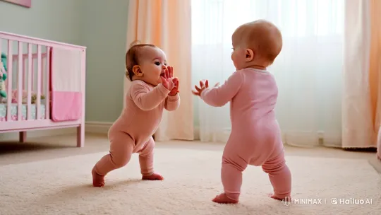 Adorable Babies Engage in Playful Fight – AI Generated Video | Hailuo AI