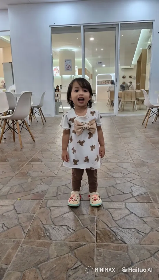 Child Practicing Kung Fu in Modern Café Setting – AI Generated Video | Hailuo AI