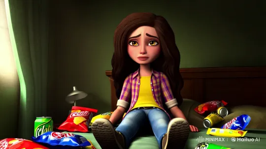 Lonely Girl in Disheveled Room Captures Sadness – AI Generated Video | Hailuo AI