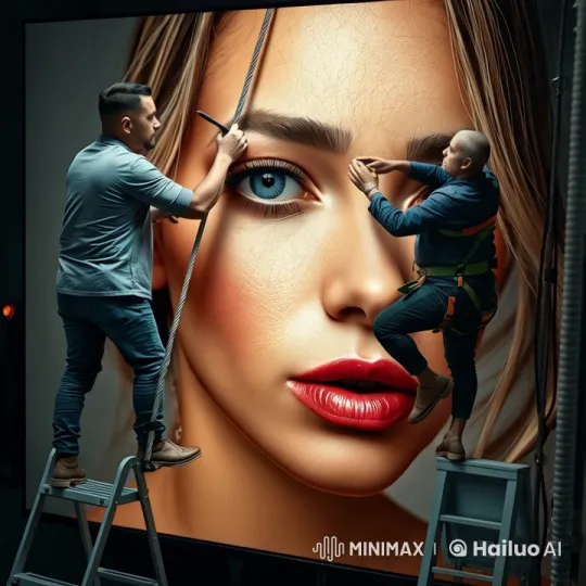 Hyper-Realistic Live2D Animation of Professional Image Editing – AI Generated Video | Hailuo AI