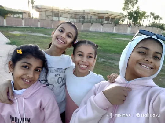 Four Friends Enjoy Sunny Day Outdoors – AI Generated Video | Hailuo AI