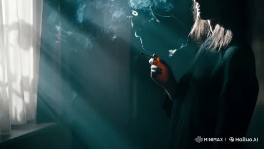 Mysterious Figure in Intimate, Smoky Room – AI Generated Video | Hailuo AI
