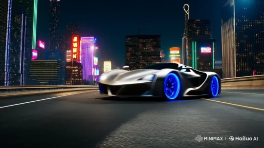 Futuristic Sports Car Transforms into Robot on Highway – AI Generated Video | Hailuo AI