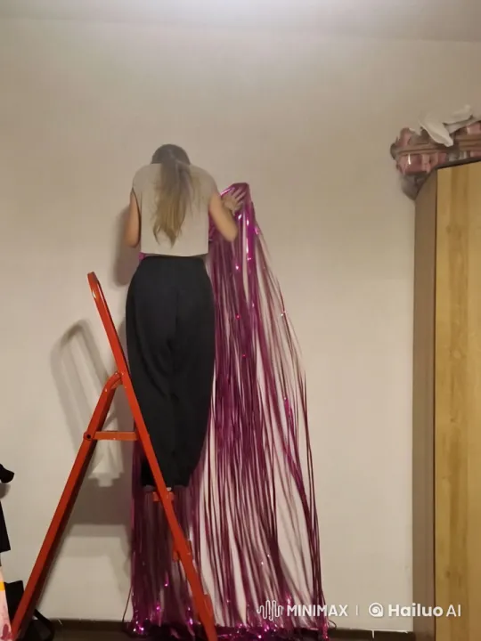 Woman Decorates and Plays Guitar in Live2D Animation – AI Generated Video | Hailuo AI