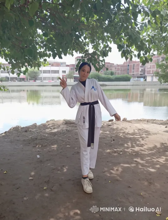 Martial Artist's Graceful Run and Jump in Tranquil Setting – AI Generated Video | Hailuo AI