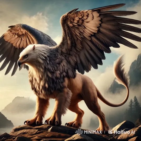 Majestic Griffonphant on Mountain Peak - Live2D Animation – AI Generated Video | Hailuo AI