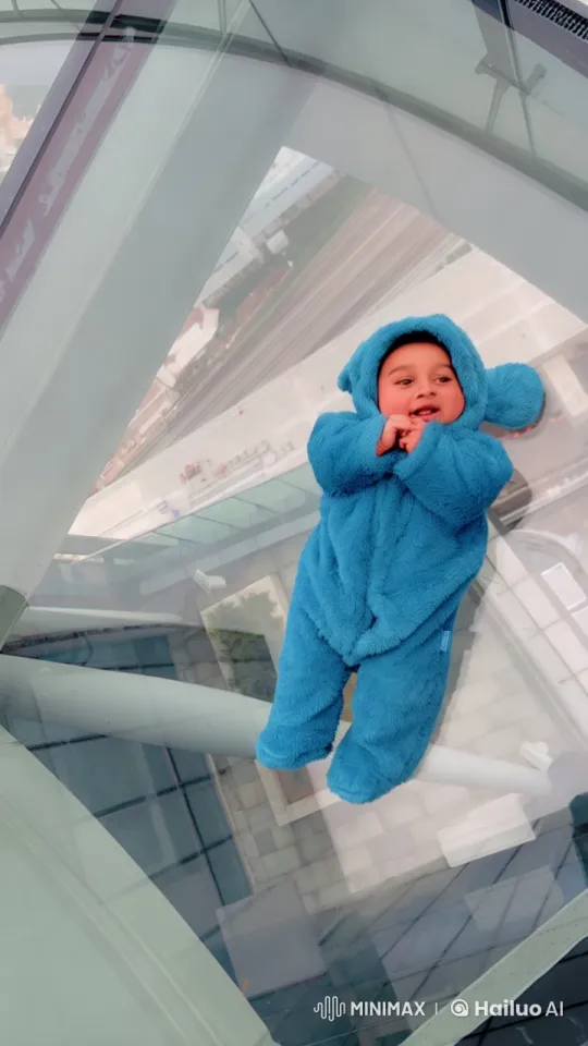 Bear Character Performs Energetic Kung-Fu on Glass Platform – AI Generated Video | Hailuo AI