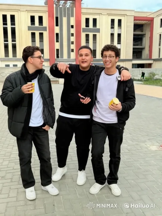 Three Friends Argue and Scuffle in Animated Live2D Scene – AI Generated Video | Hailuo AI