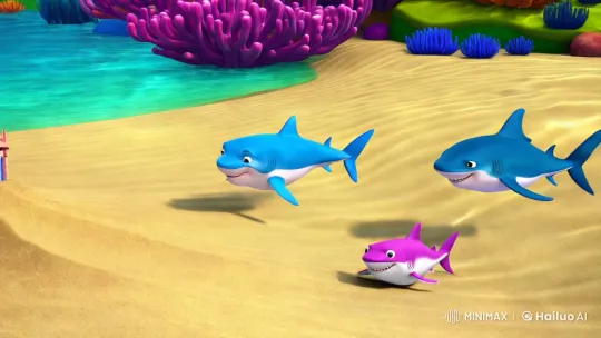 Vibrant 3D Animation Showcases Underwater to Beach Adventure – AI Generated Video | Hailuo AI
