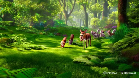 Forest Animals Unite to Protect Their Home – AI Generated Video | Hailuo AI