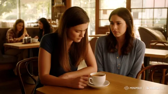 Lucy Reflects on Love Amidst Coffee Shop Ambiance – AI Generated Video | Hailuo AI