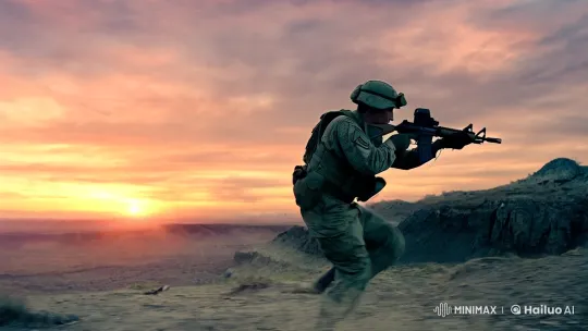 Soldier and Eagle: A Cinematic Dance of Harmony – AI Generated Video | Hailuo AI