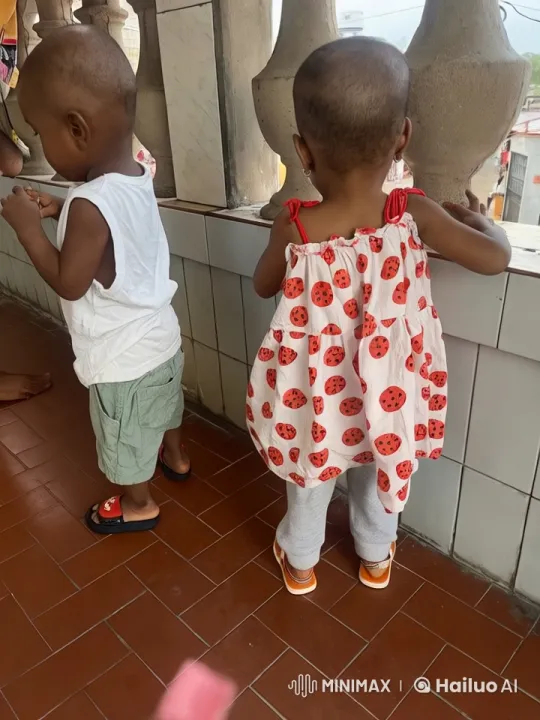 Adorable Kids Engage in Playful Kung Fu on Animated Balcony – AI Generated Video | Hailuo AI