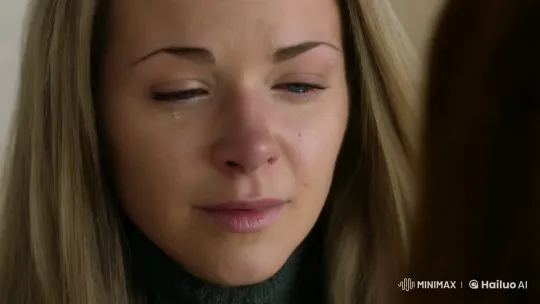 Woman's Emotional Face Captured in Close-Up – AI Generated Video | Hailuo AI