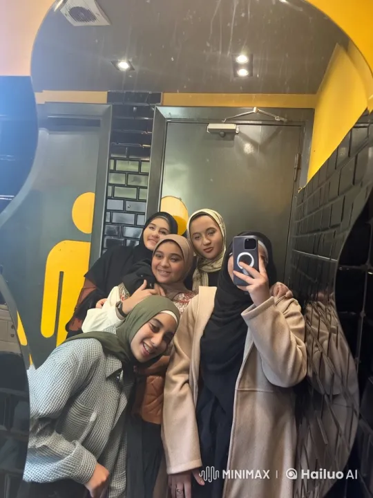 Live2D Video of Five Friends Playfully Fighting in a Restroom – AI Generated Video | Hailuo AI