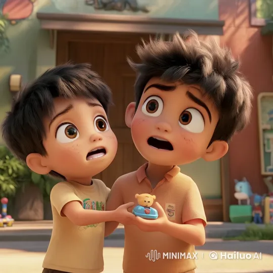 Angry Boy Confronts Friend Over Toy in Live2D Animation – AI Generated Video | Hailuo AI