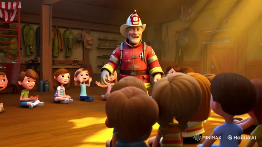 Captain Courage Teaches Fire Safety to Kids – AI Generated Video | Hailuo AI