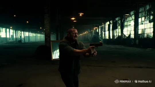 Man Fights Time Reversal in Haunted Warehouse – AI Generated Video | Hailuo AI