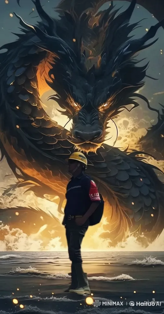 Epic Coexistence: Human and Majestic Dragon in Live2D Animation – AI Generated Video | Hailuo AI