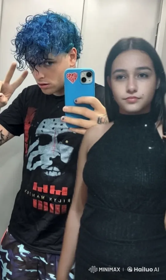 Boy Kisses Girl's Cheek in Intimate Live2D Animated Moment – AI Generated Video | Hailuo AI