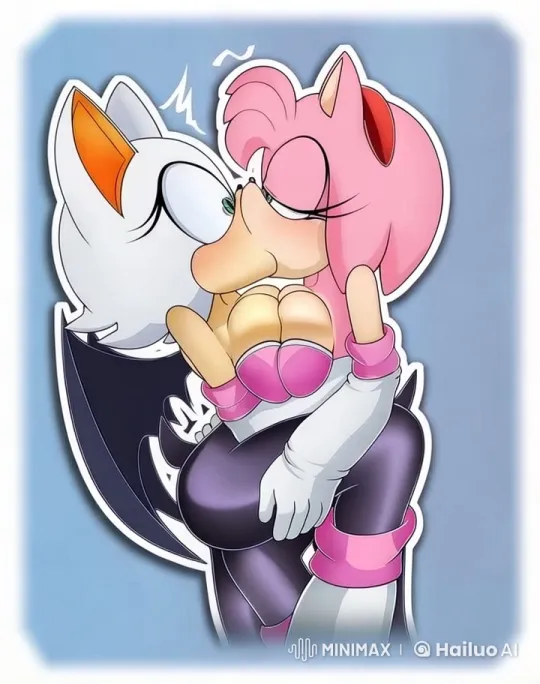Rouge and Amy's Intimate Live2D Kiss Scene – AI Generated Video | Hailuo AI