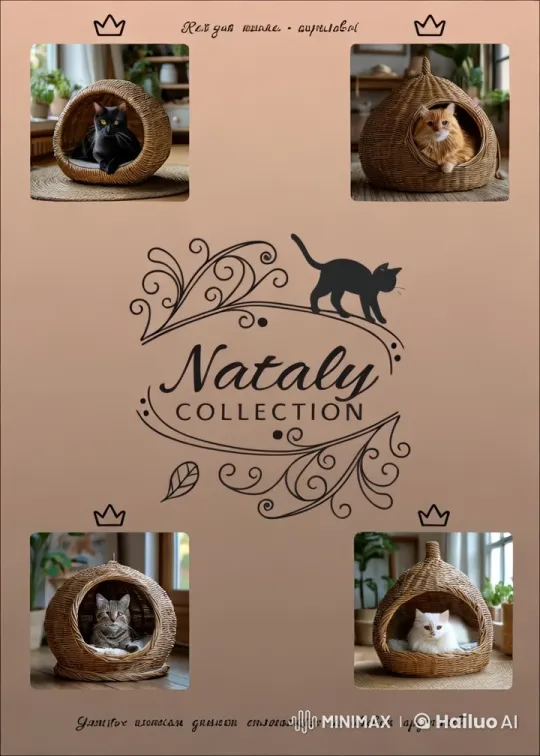 Nataly Collection: Cats in Woven Houses – AI Generated Video | Hailuo AI