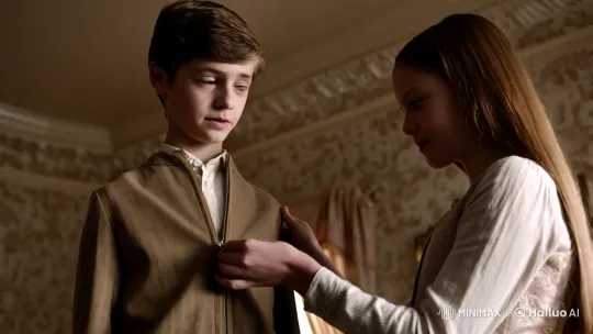 Boy and Girl in Intimate Moment Examining Clothing – AI Generated Video | Hailuo AI