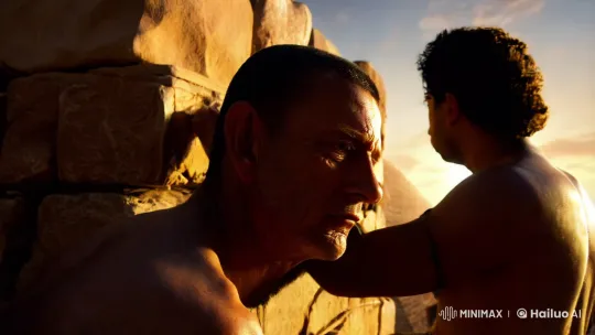 Sunrise Completion of Pyramid: Workers' Triumph and Monumental Beauty – AI Generated Video | Hailuo AI