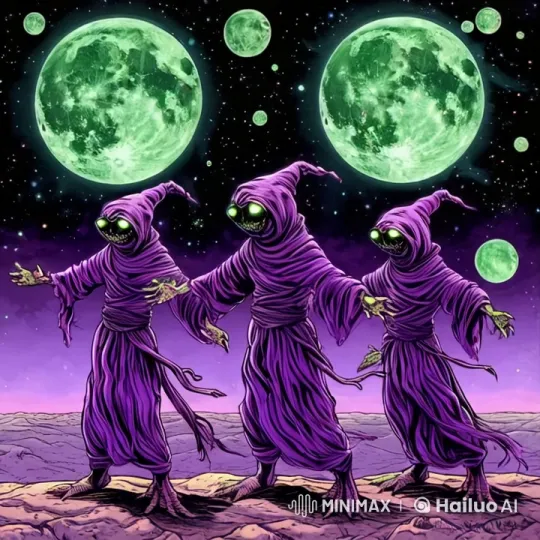 Zombie Chupacabras Dance on the Moon Under Alien Skies – AI Generated Video | Hailuo AI