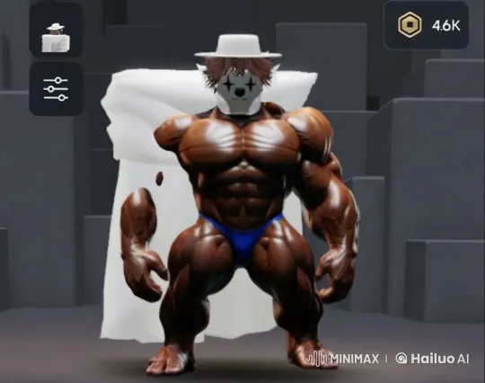 Energetic Dance Performance by Live2D Muscle Character – AI Generated Video | Hailuo AI
