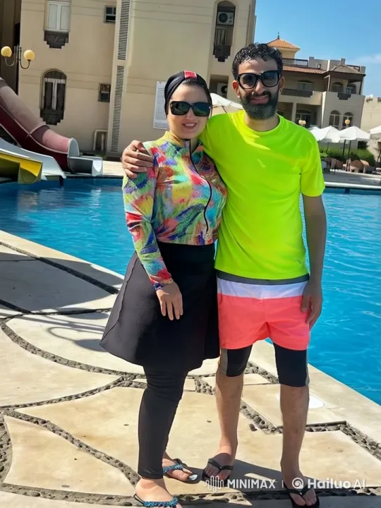 Couples Relaxing by the Pool on a Sunny Day – AI Generated Video | Hailuo AI
