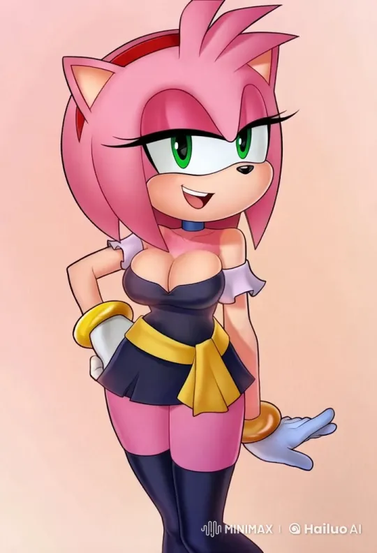 Amy Rose Enchantingly Dances in Live2D Animation – AI Generated Video | Hailuo AI