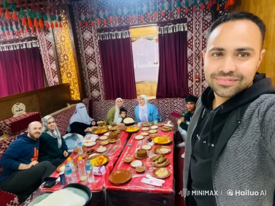 Animated Group Celebrates with Meal and Dance – AI Generated Video | Hailuo AI