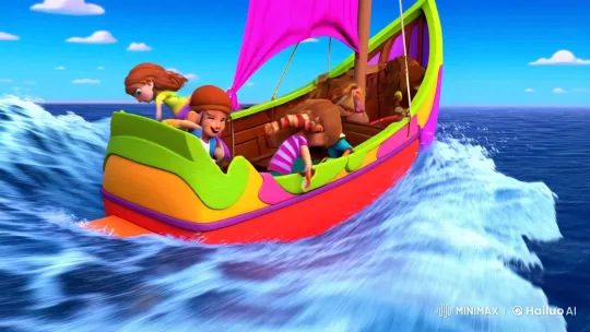 Miracle on Cartoon Boat: Peace, Stillness, and Joy – AI Generated Video | Hailuo AI