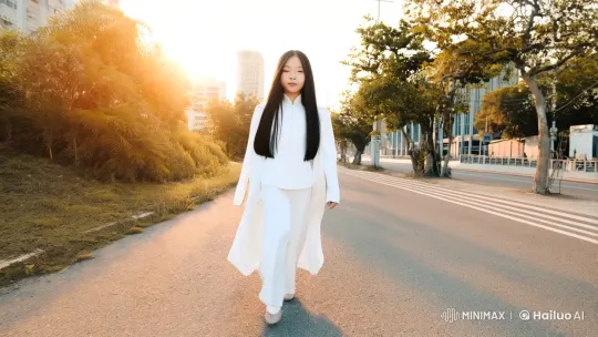Chinese Girl's 8K 360° Transformation into a Red Superhero – AI Generated Video | Hailuo AI