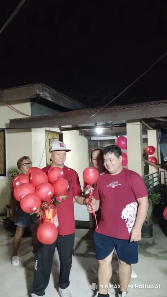 Nighttime Celebration with Balloons in Live2D Animation – AI Generated Video | Hailuo AI