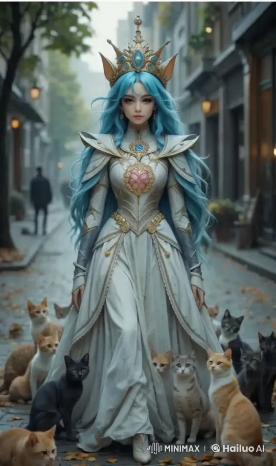 Catsqueen: Guardian of Felines in a Mystical Urban Realm – AI Generated Video | Hailuo AI
