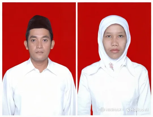 Couple's Tender Moment Against Red Background – AI Generated Video | Hailuo AI