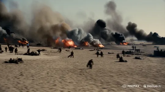 D-Day Landing: Cinematic Chaos on Normandy Beach – AI Generated Video | Hailuo AI