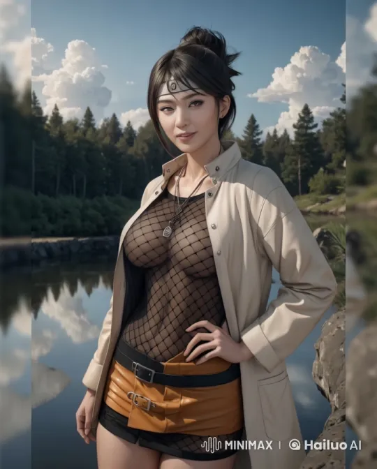 Confident Woman Poses by Water in Live2D Animation – AI Generated Video | Hailuo AI