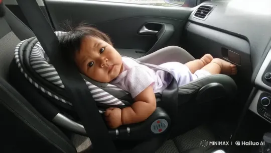 Baby's Animated Dance in Secure Car Seat – AI Generated Video | Hailuo AI