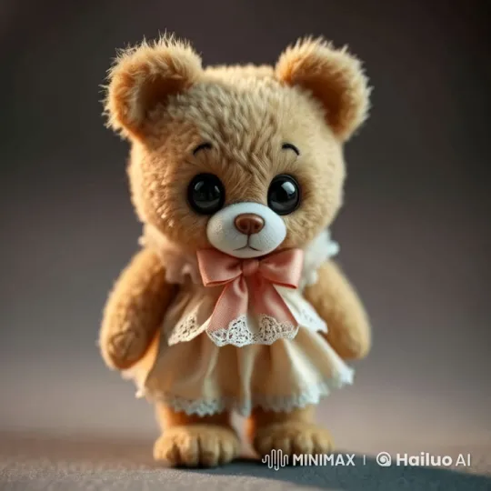 Cute Teddy Bear Greets in Live2D Animation – AI Generated Video | Hailuo AI