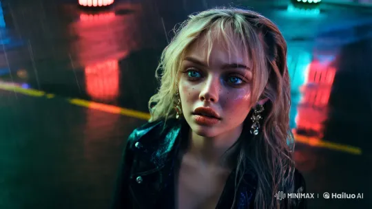Young Woman in Rain Meets Mysterious Man with Key – AI Generated Video | Hailuo AI