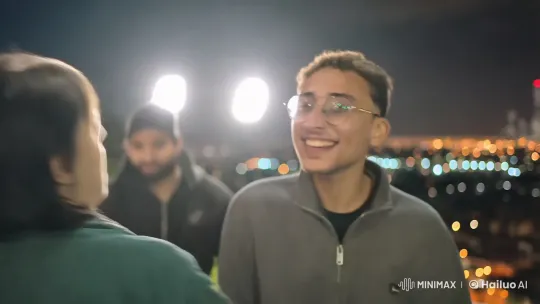 Young Man Transforms Conflict into Dance in Urban Night – AI Generated Video | Hailuo AI
