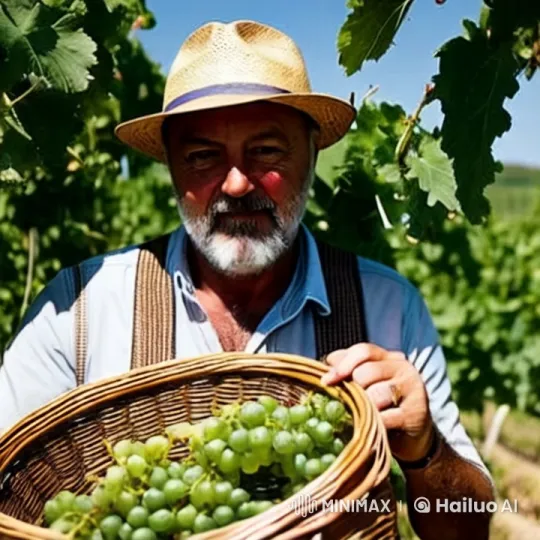 Lush Vineyard: Person Harvesting Ripe Grapes – AI Generated Video | Hailuo AI