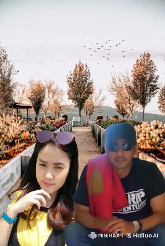 Couple Embraces in Autumn Pathway Scene – AI Generated Video | Hailuo AI