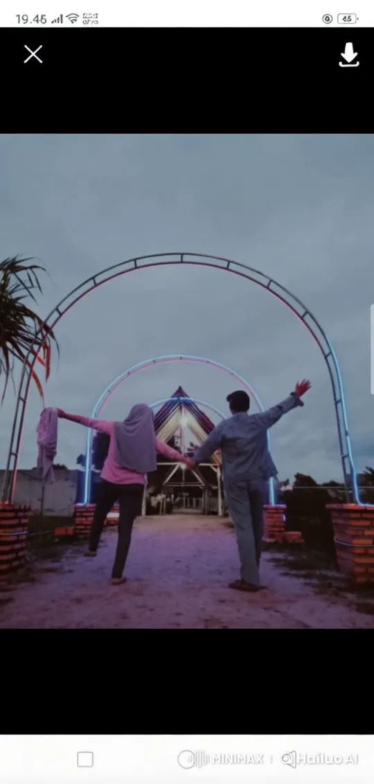 Dramatic Kungfu Battle Under Neon Archway – AI Generated Video | Hailuo AI