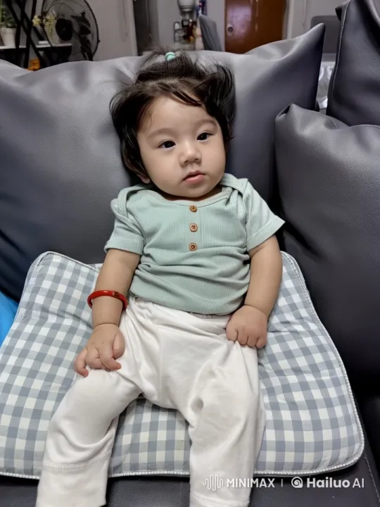 Baby's Playful Actions: Boxing and Dancing in a Cozy Living Room – AI Generated Video | Hailuo AI